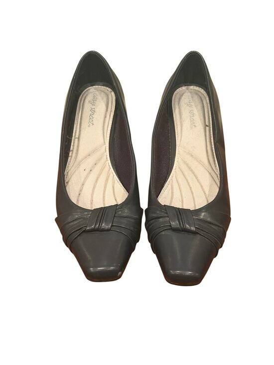 easy street Shoes - Easy Street Women's Waive Dress Pump Navy Blue Kitten Heal Wide Size 11W